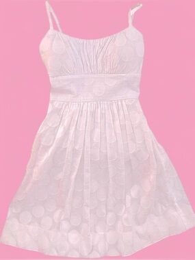 Vintage Coastal Cottage Embroidered Polka Dot Cotton Sundress